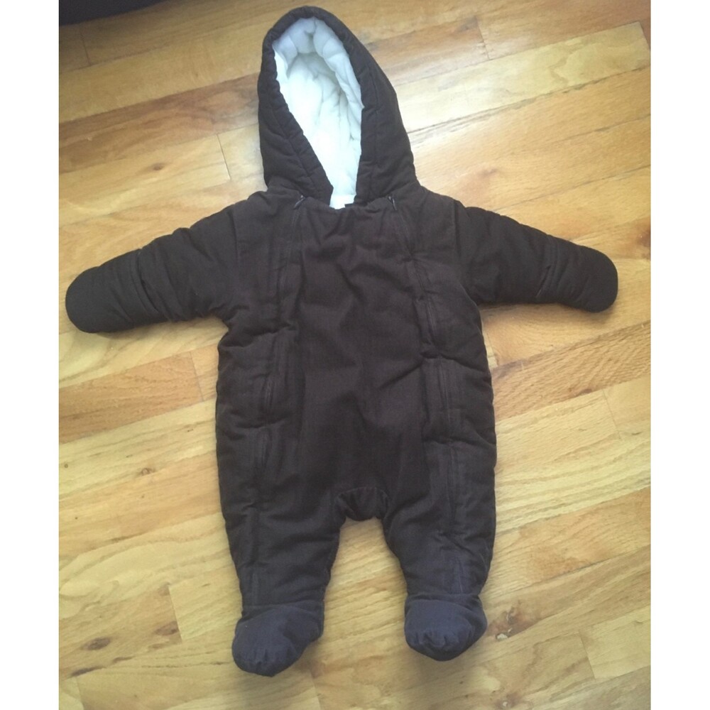 Threads 0-3M brown snowsuit bunting